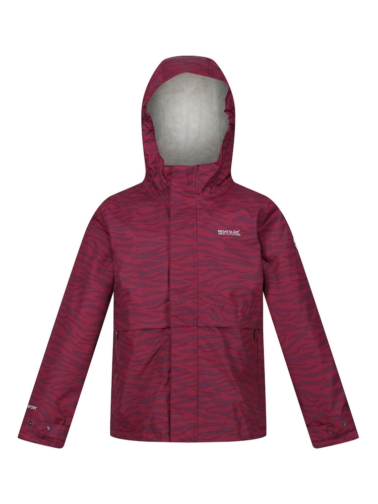 Regatta Purple Kids Bambee Waterproof Jacket - Image 1 of 4