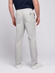 U.S. Polo Assn. Grey Mens Linen Blend Drawstring Trousers - Image 4 of 6