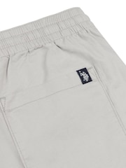 U.S. Polo Assn. Grey Mens Linen Blend Drawstring Trousers - Image 6 of 6