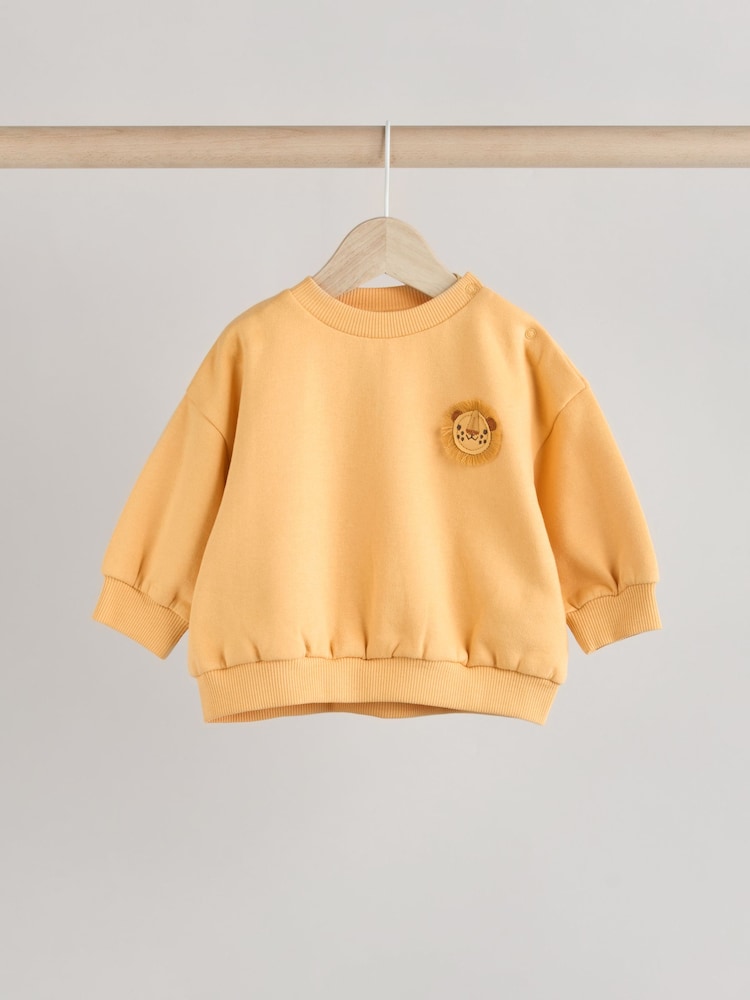 Yellow Lion Baby Sweatshirt and Joggers Set - Image 3 of 11