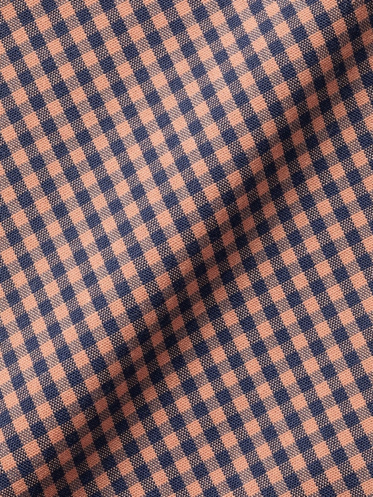 Charles Tyrwhitt Pink Gingham Slim Fit Short Sleeve Noniron Stretch Poplin 100% Cotton Shirt - Image 6 of 6 Charles Tyrwhitt Pink Gingham Slim Fit Short Sleeve Noniron Stretch Poplin 100% Cotton Shirt - Image 6 of 6