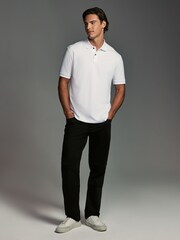 White Bulldog Embroidery Regular Fit Short Sleeve Pique Polo Shirt - Image 2 of 7