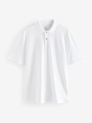 White Bulldog Embroidery Regular Fit Short Sleeve Pique Polo Shirt - Image 5 of 7