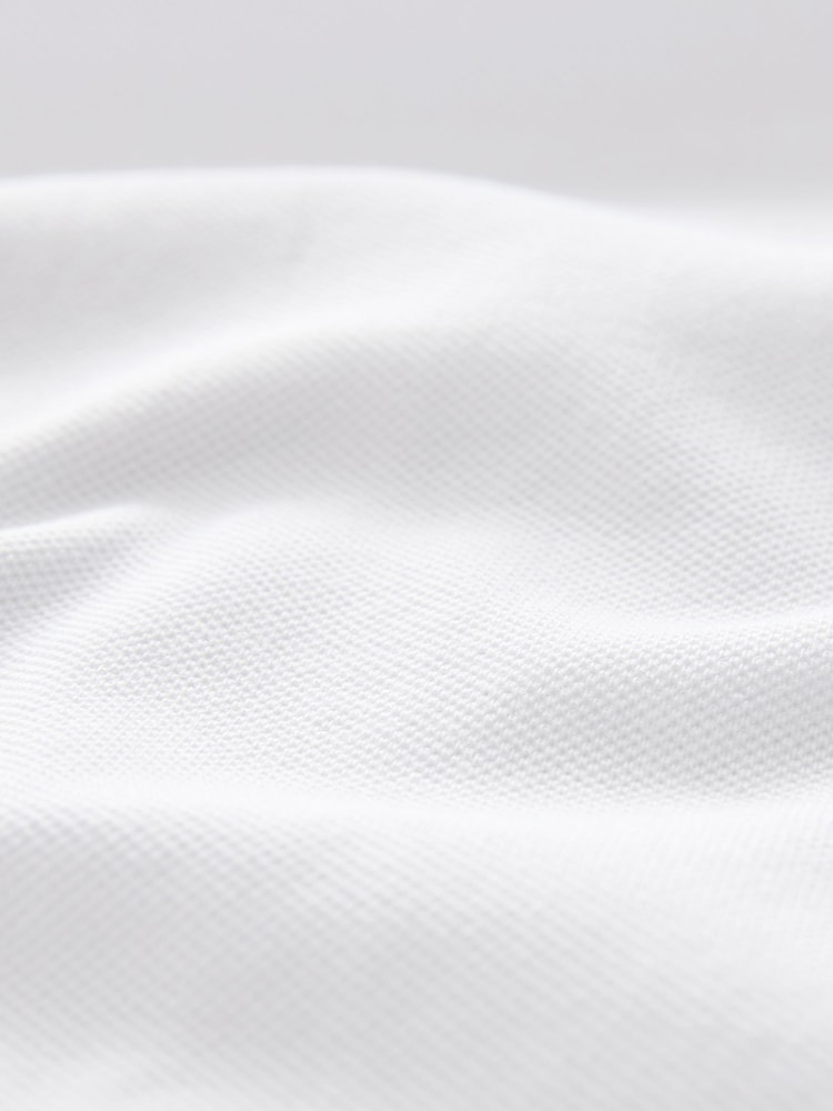 White Bulldog Embroidery Regular Fit Short Sleeve Pique Polo Shirt - Image 7 of 7