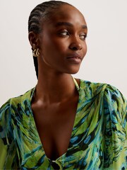 Ted Baker Green Ottleyy Maxi Cover-Up With Eyelet Detail - Image 2 of 5