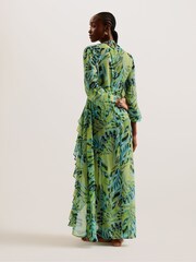 Ted Baker Green Ottleyy Maxi Cover-Up With Eyelet Detail - Image 3 of 5