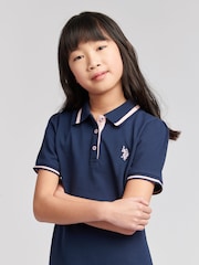 U.S. Polo Assn. Blue Girls Polo Dress - Image 4 of 6