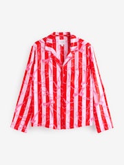 Red/Pink Bow Stripe Button Through Pyjamas - Image 9 of 12