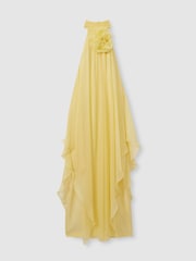 Halston Съемная оборка шифонового платья макси - Image 2 of 6