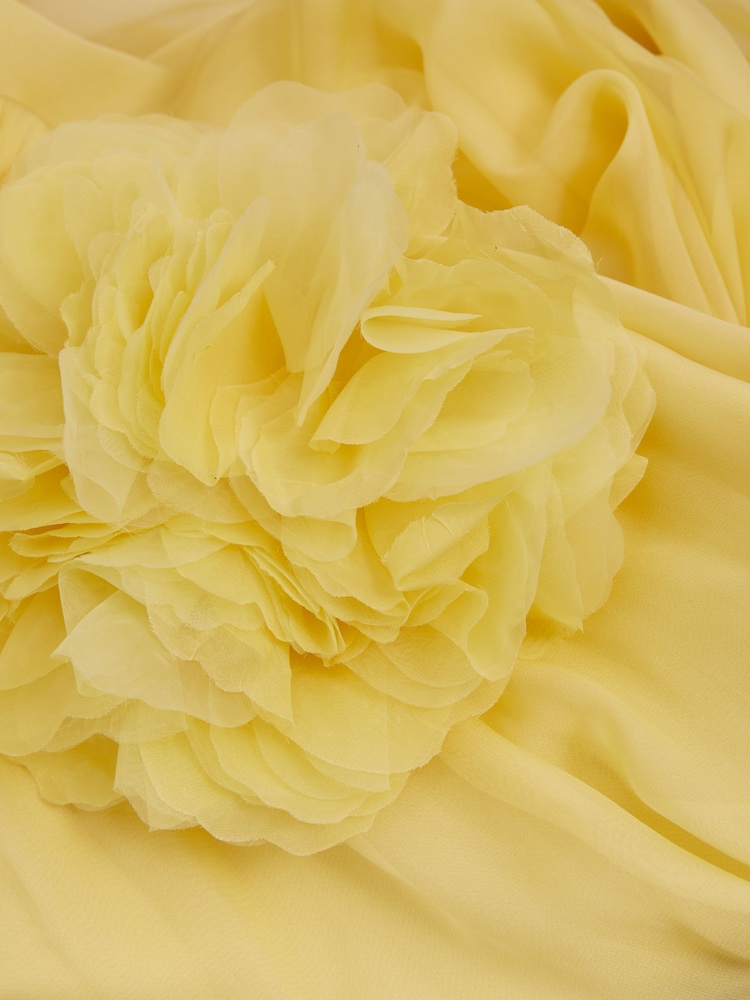 Halston Съемная оборка шифонового платья макси - Image 6 of 6