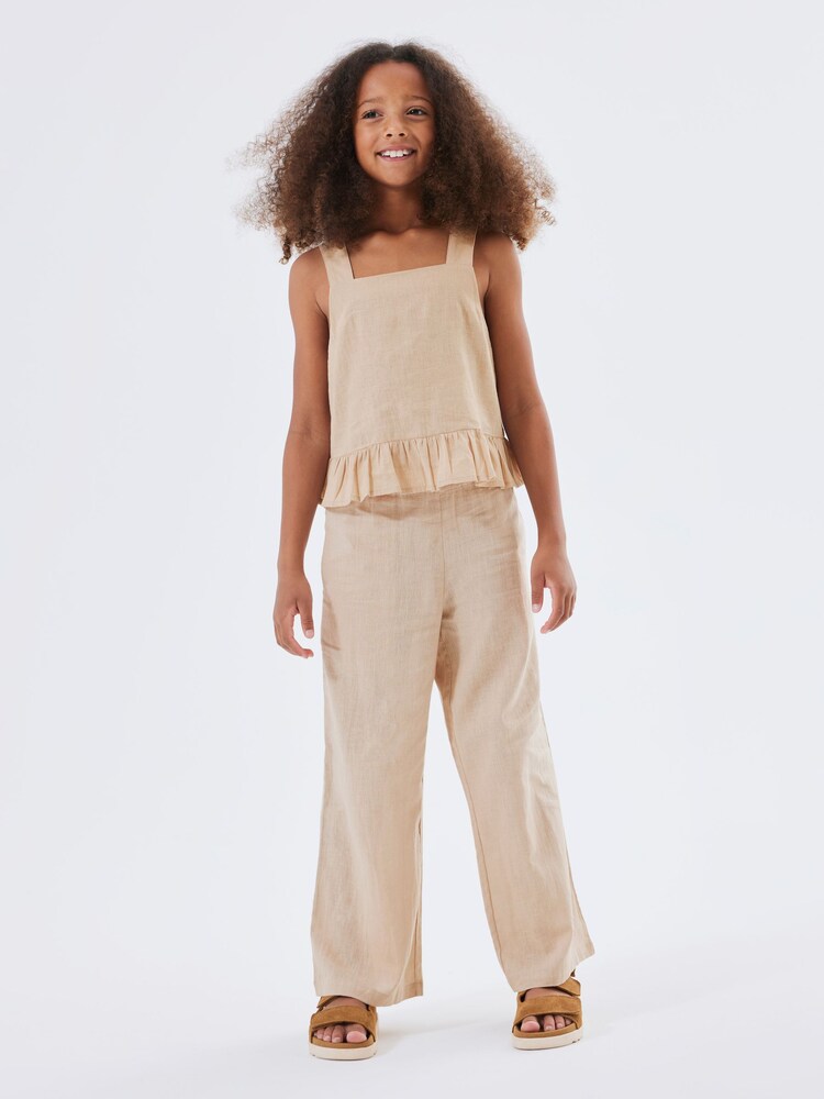 Name It Beige Linen Trousers - Image 1 of 3