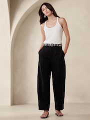 Banana Republic White Ribbed Scoop-Neck Tank Top - Image 1 of 1