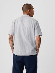 Gap Grey Jacquard Resort Shirt - Image 4 of 6