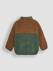 JoJo Maman Bébé Khaki Appliqué Reversible Teddy Fleece - Image 3 of 7