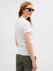Blanco - Camiseta de algodón-modal y manga corta Favoritos de Gap - Imagen 2 de 5