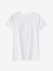 Blanco - Camiseta de algodón-modal y manga corta Favoritos de Gap - Imagen 4 de 5