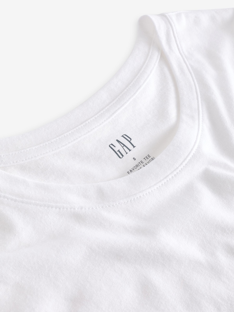 Blanco - Camiseta de algodón-modal y manga corta Favoritos de Gap - Imagen 5 de 5