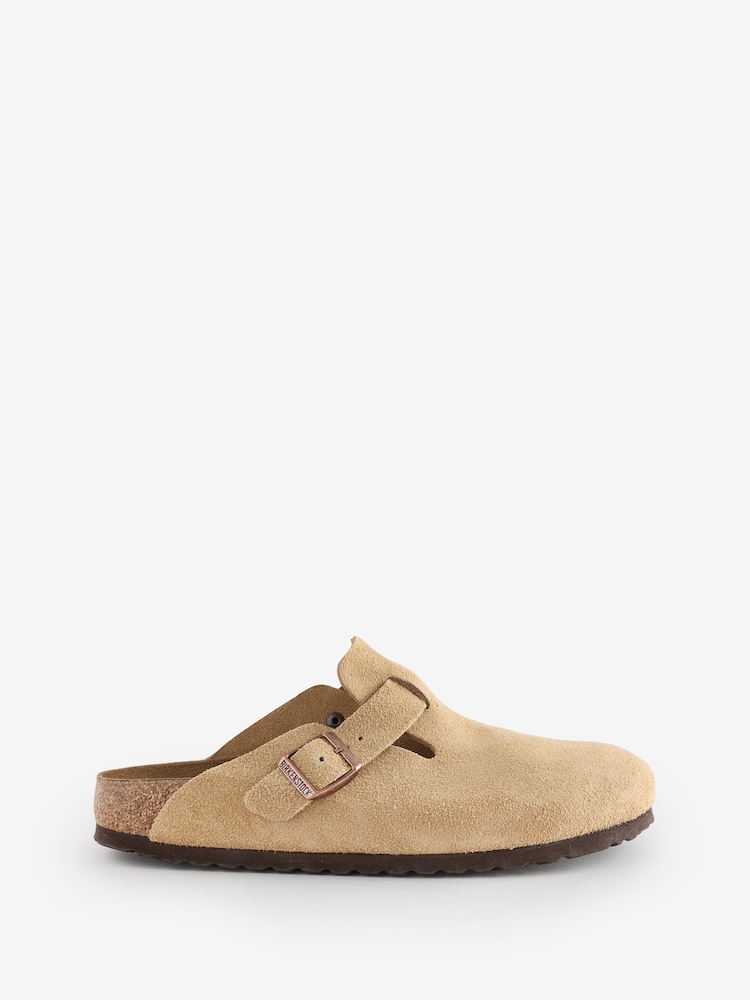 Birkenstock Brown Boston Suede Clogs - Image 1 of 1 Birkenstock Brown Boston Suede Clogs - Image 1 of 1
