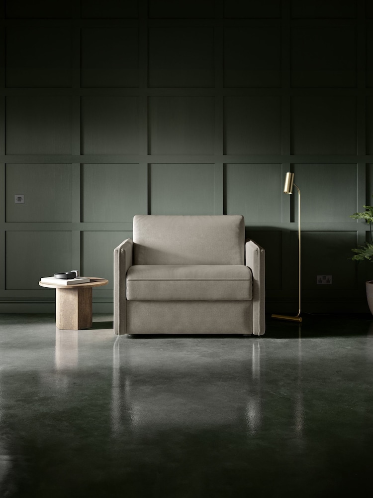 Jay-Be Brushed Twill Smoke Grey Slim Snuggle Sofa Bed - Image 1 of 6