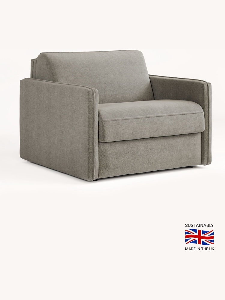 Jay-Be Brushed Twill Smoke Grey Slim Snuggle Sofa Bed - Image 2 of 6