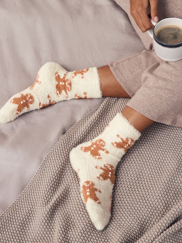 Gingerbread Christmas Ankle Socks 2 Pack - Image 1 of 5
