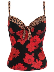 Pour Moi Animal Print St Lucia Padded Underwired Tankini - Image 3 of 4