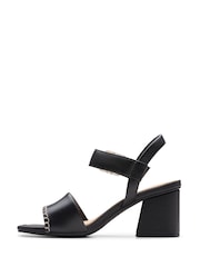 Clarks Black Leather Siara65 Buckle Sandals - Image 2 of 7