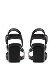 Clarks Black Leather Siara65 Buckle Sandals - Image 5 of 7