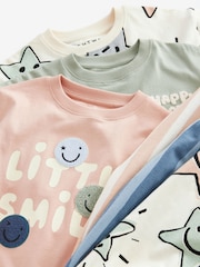 Salbeigrün/Pfirsichfarbene Happy Days - Übergroße Pyjamas im 3er-Pack (9 M.–10 J.) - Bild 11 von 11