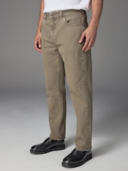 Mushroom Brown Straight Fit Vintage Stretch Authentic Jeans - Image 1 of 11