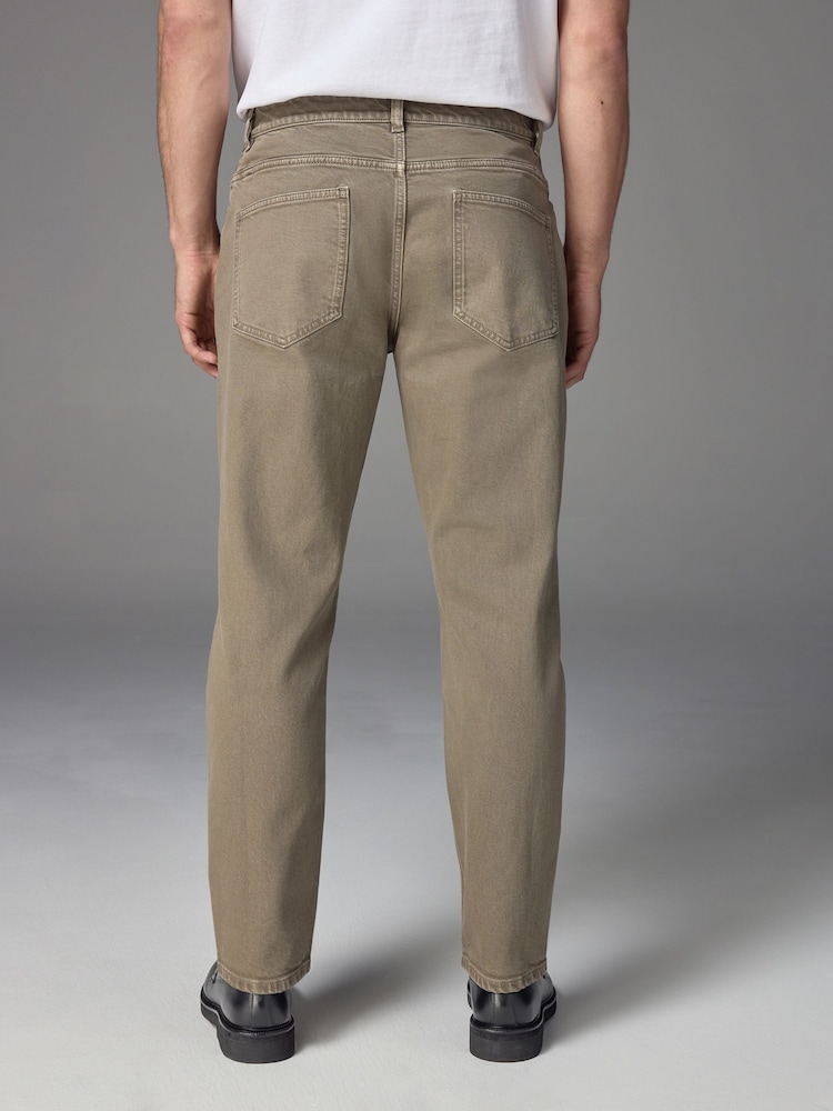 Mushroom Brown Straight Fit Vintage Stretch Authentic Jeans - Image 2 of 11