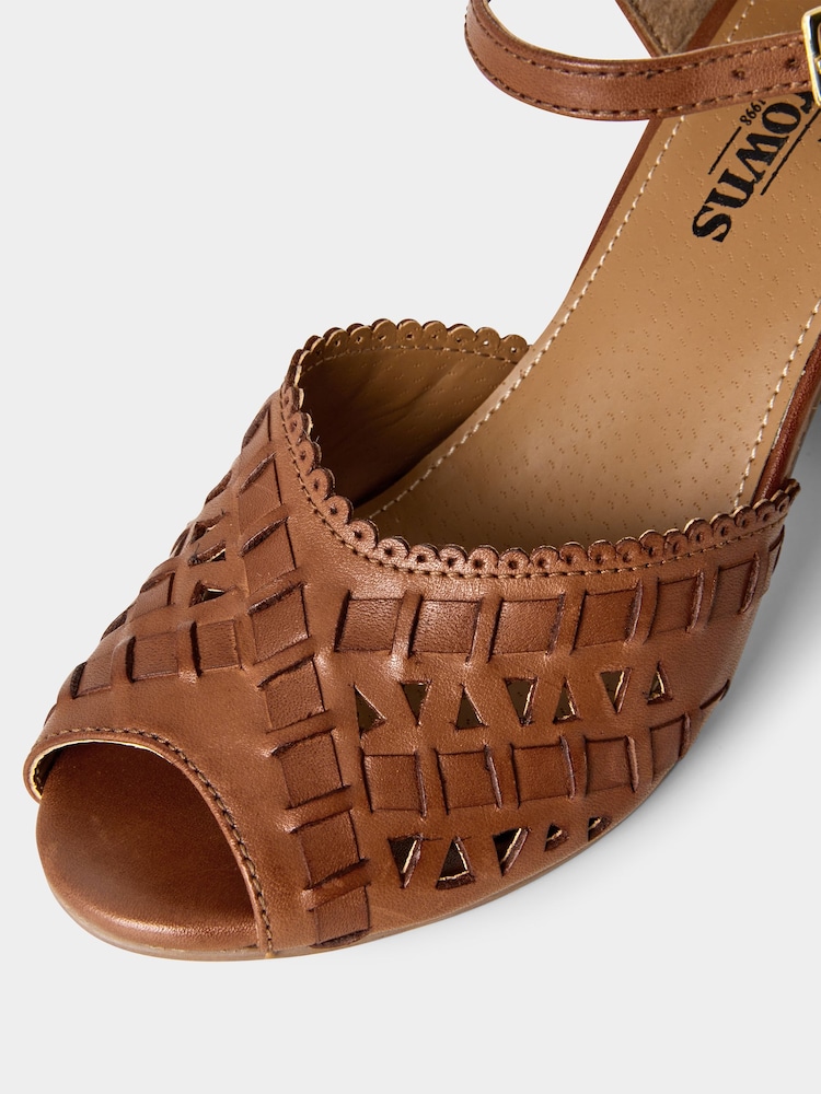 Joe Browns Brown Summery Woven Heeled Sandals - Image 4 of 4