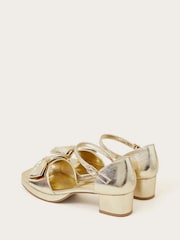 Monsoon Gold Bow Platform Sandals - Image 4 of 4