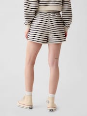 Gap Off-White & Black Stripe Vintage Soft Dolphin Hem Shorts - Image 2 of 4