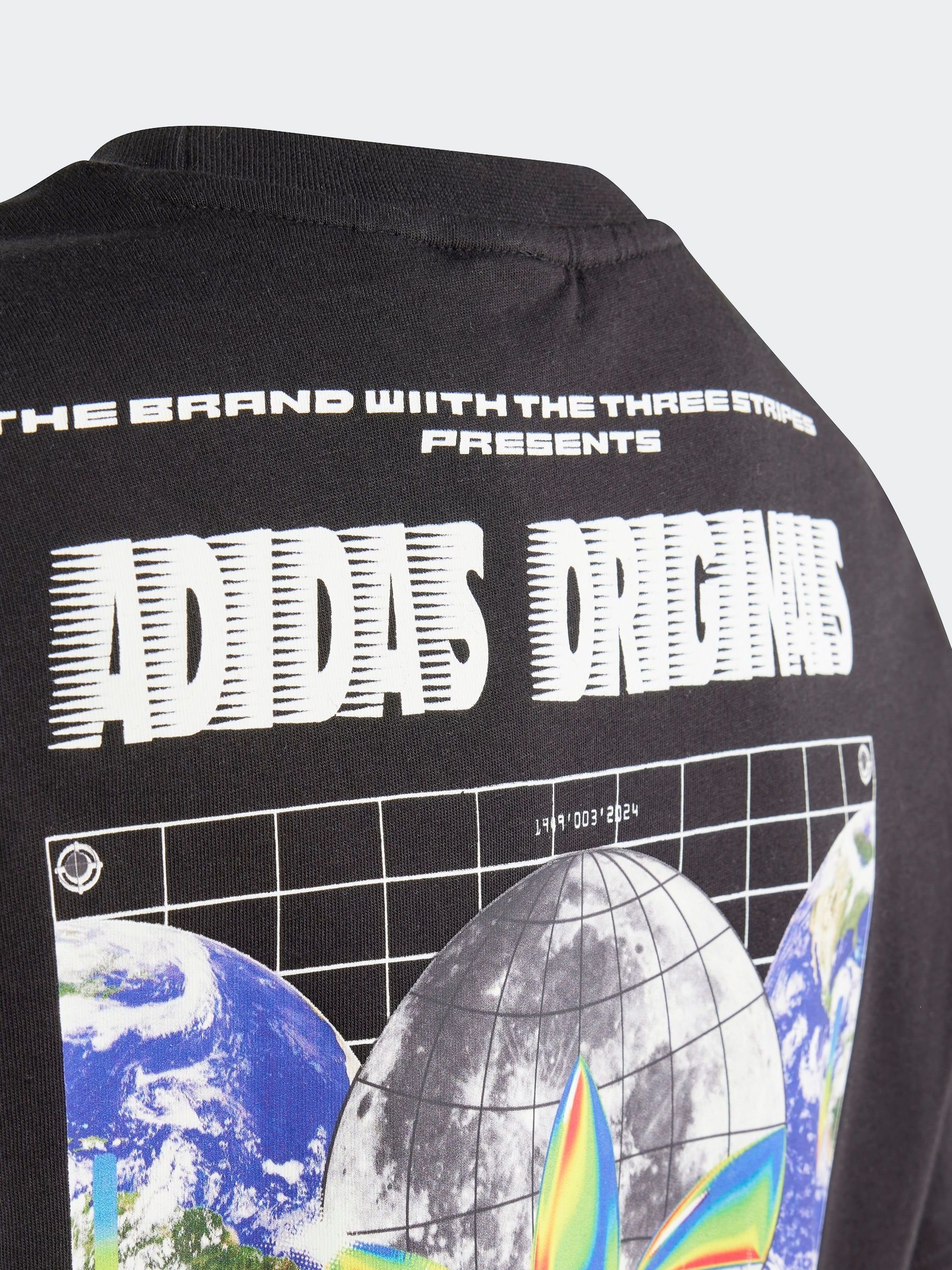 Buy adidas Originals Back Print Graphic Black T-Shirt from Next Luxembourg
