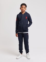 U.S. Polo Assn. Blue Boys 100% Cotton Player 3 Zip Hoodie - Image 2 of 7
