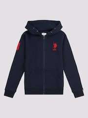 U.S. Polo Assn. Blue Boys 100% Cotton Player 3 Zip Hoodie - Image 5 of 7