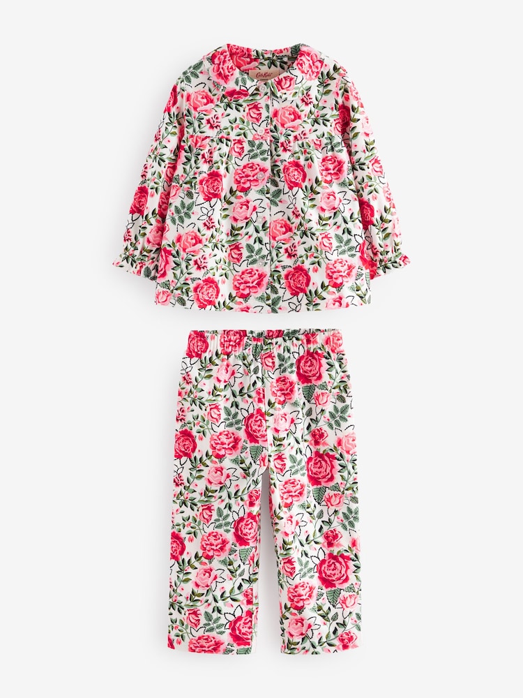 Ecru White Cath Kidston Woven Button Through Floral Pyjamas 1 Pack - Image 1 of 8