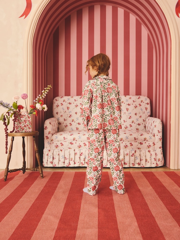 Ecru White Cath Kidston Woven Button Through Floral Pyjamas 1 Pack - Image 2 of 8