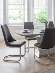 Julian Bowen Grey Como Cantilever Dining Chairs Set Of 2 - Image 1 of 5