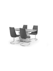 Julian Bowen Grey Como Cantilever Dining Chairs Set Of 2 - Image 5 of 5
