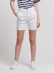 U.S. Polo Assn. White Classic Womens Chino Shorts - Image 1 of 7