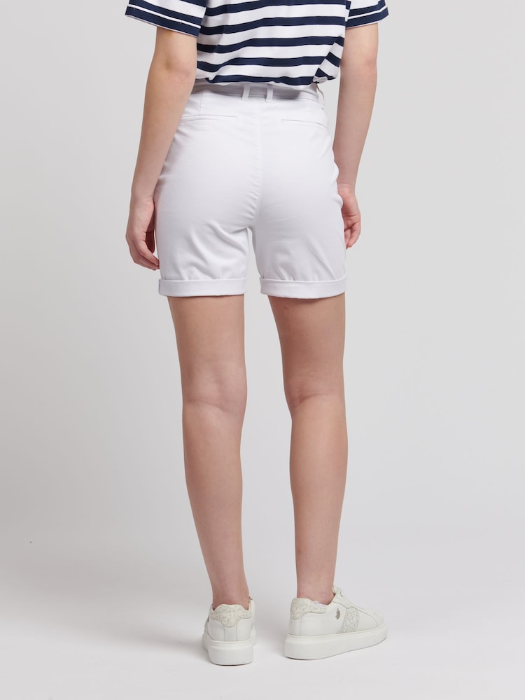 U.S. Polo Assn. White Classic Womens Chino Shorts - Image 2 of 7