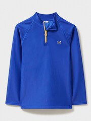 Crew Clothing Blue Half Zip Rash Vest - Image 1 of 4