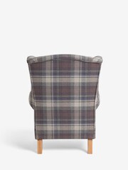 Alpine Check Grey Sherlock Highback Armchair - Image 8 of 10