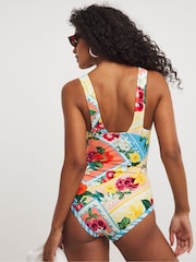 Figleaves Non Wired Plunge White Swimsuit - Image 2 of 4