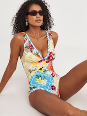 Figleaves Non Wired Plunge White Swimsuit - Image 3 of 4