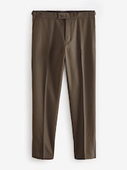 Brown Slim Fit Tape Detail Tuxedo Trousers - Image 3 of 8