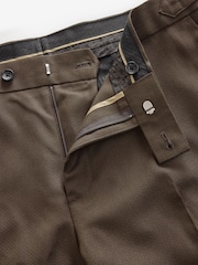 Brown Slim Fit Tape Detail Tuxedo Trousers - Image 4 of 8