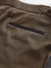 Brown Slim Fit Tape Detail Tuxedo Trousers - Image 7 of 8